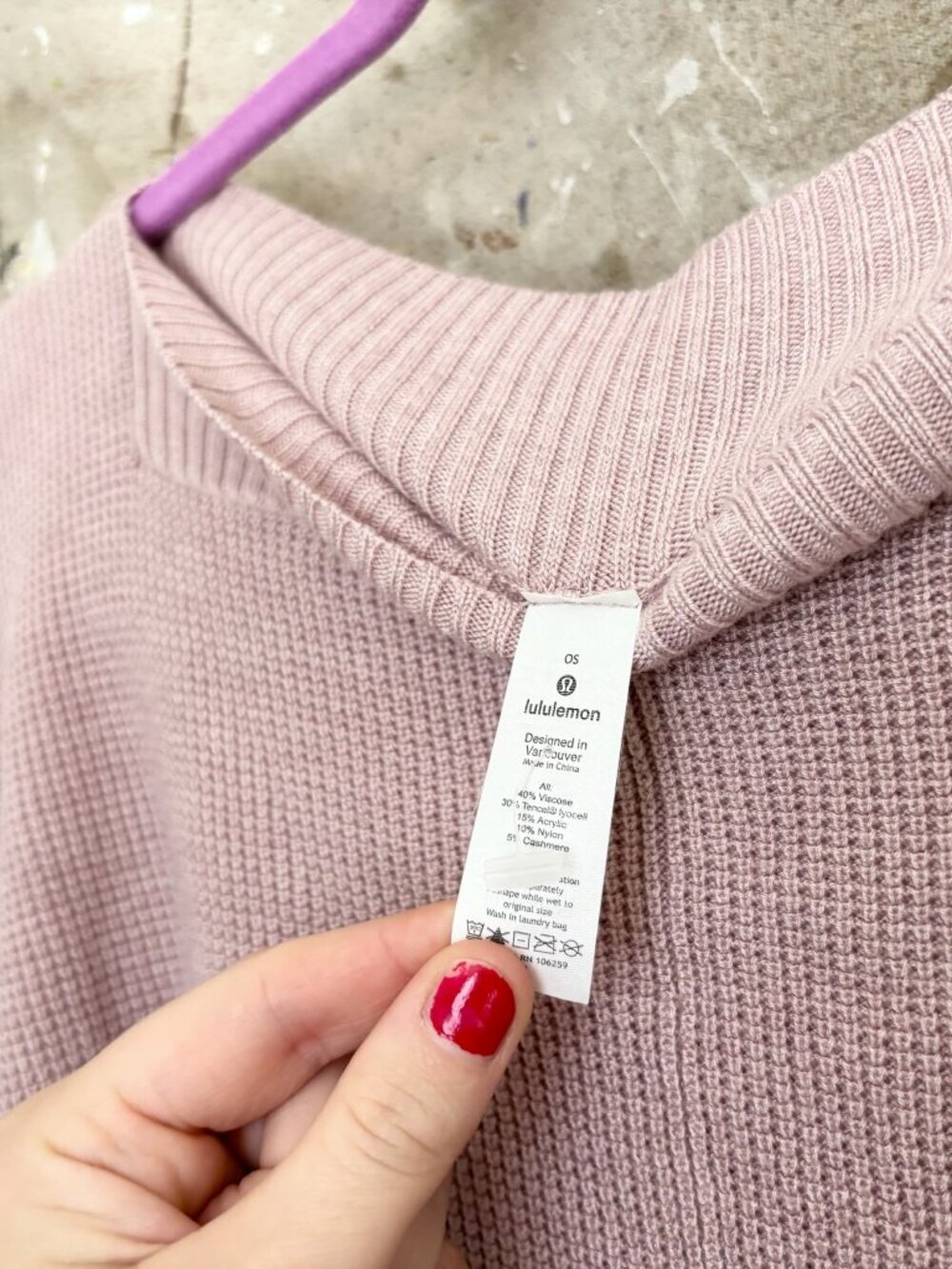 Lululemon Forward Flow Poncho, Heathered Pink Taupe - Picture 3 of 5